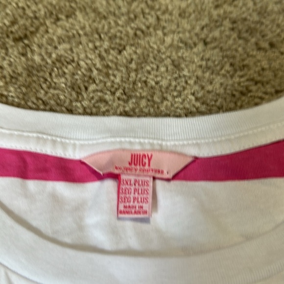 Juicy Couture Striped Dress Sequin Logo Pink White Gurls 3XL - Picture 4 of 6